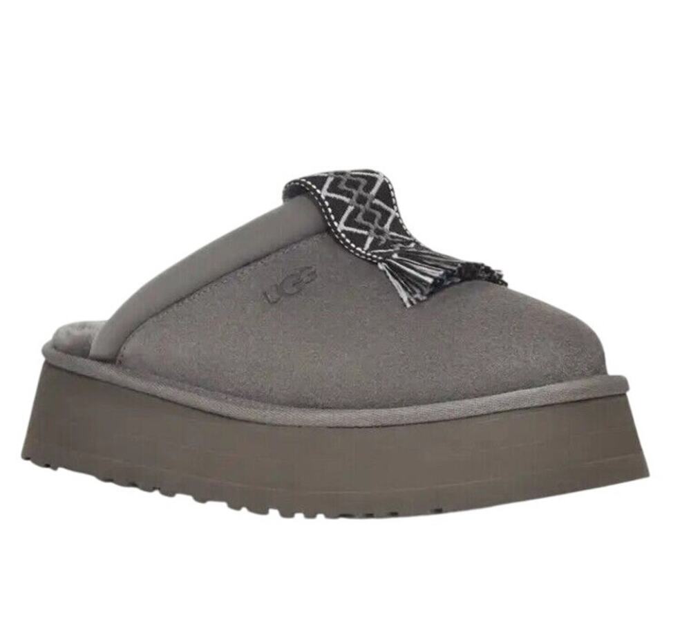 UGG Women's Charcoal Tazzle Platform Clog Slippers Size 9 NEW